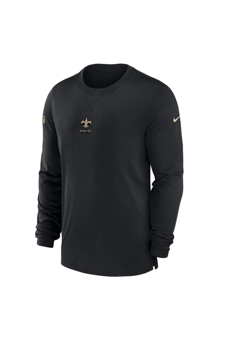 Men's Nike Black New Orleans Saints 2023 Sideline Performance Long Sleeve T-Shirt, Alternate, color, Black