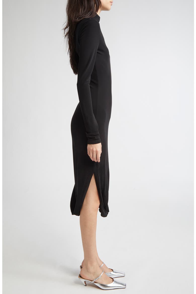 Cape Sleeve Jersey Dress, Alternate, color, 1000 - BLACK