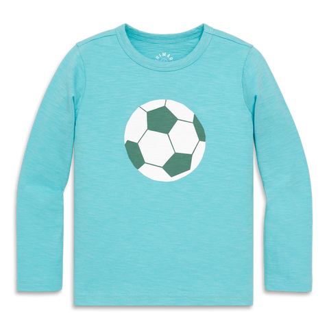 Kids Long Sleeve Soccer Ball Tee