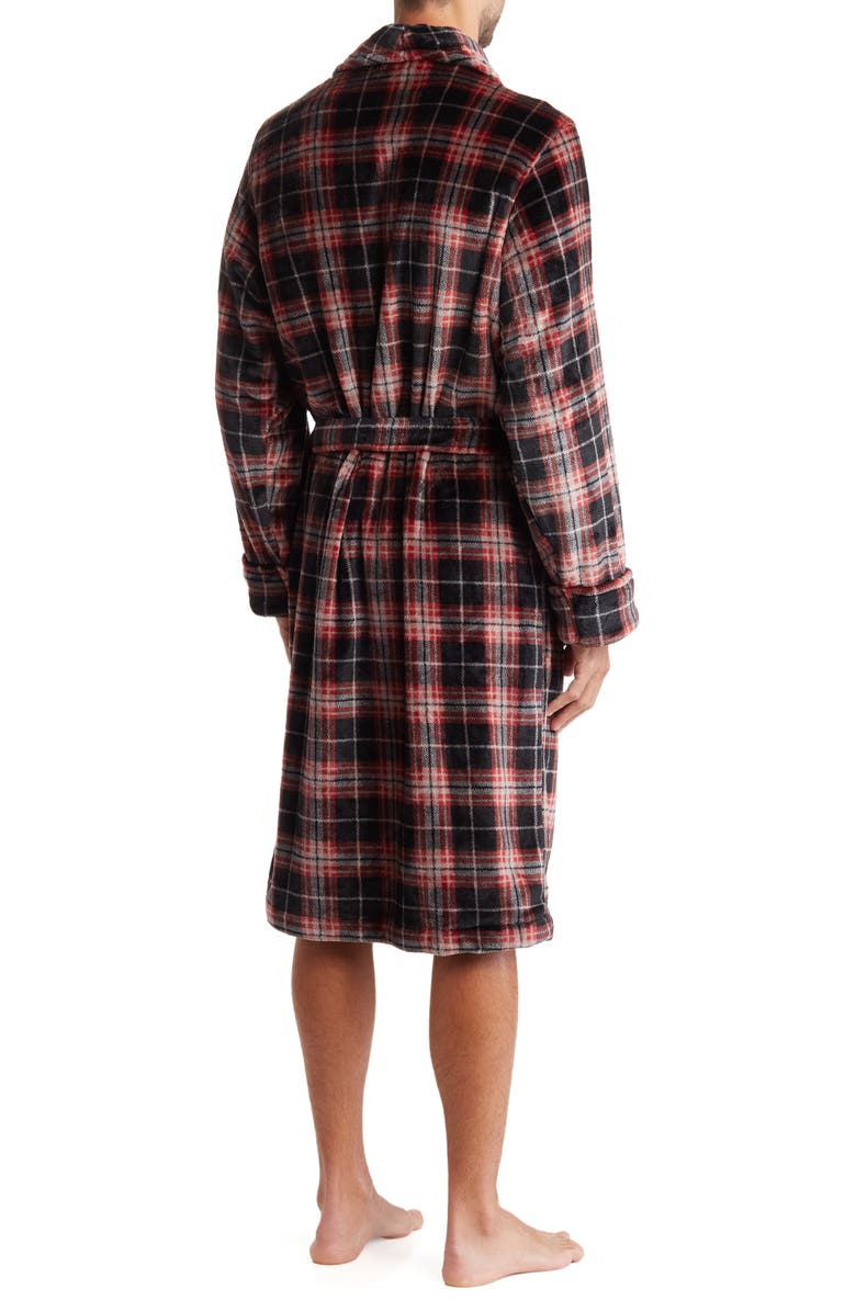 NORDSTROM RACK Patterned Plush Robe, Alternate, color, 