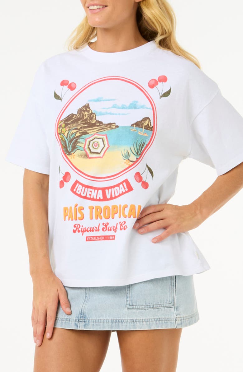 Rip Curl Cove Heritage Graphic T-Shirt, Main, color, Optical White