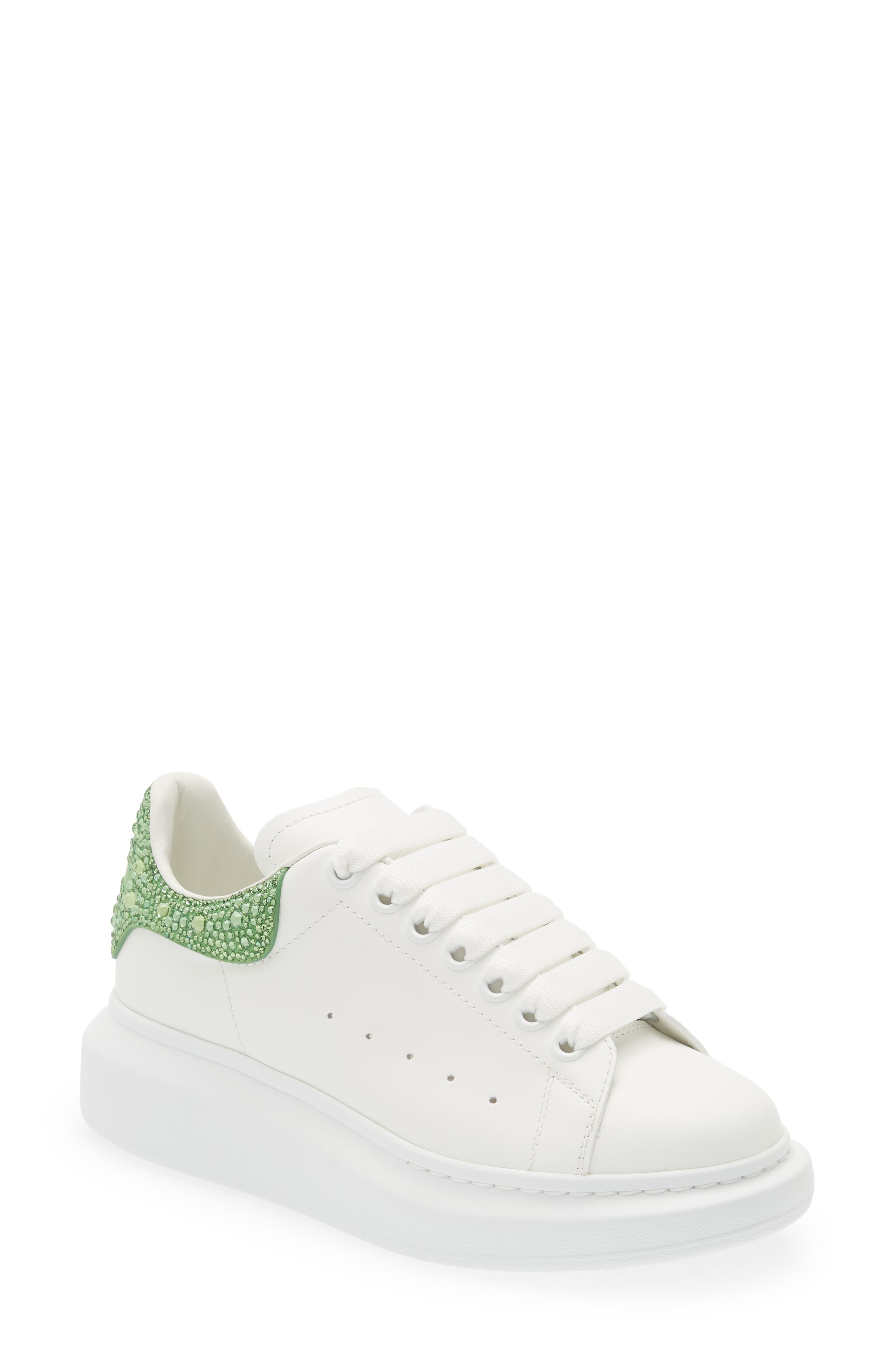McQueen Oversized Crystal Accented Sneaker, Main, color, 