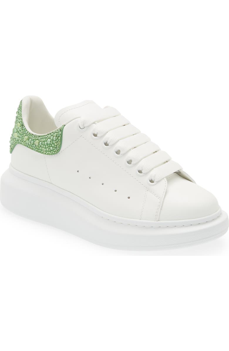 McQueen Oversized Crystal Accented Sneaker, Main, color,