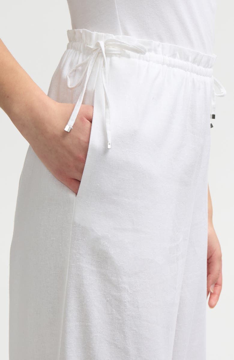 NVLT Side Waist Tie Wide Leg Pants, Alternate, color, White