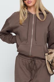 Princess Polly All Day Cotton Zip Hoodie