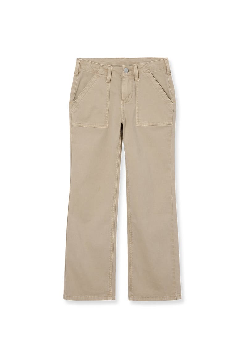 Girls Plus Woven Pull On Utility Pants, Main, color, Sand Khaki