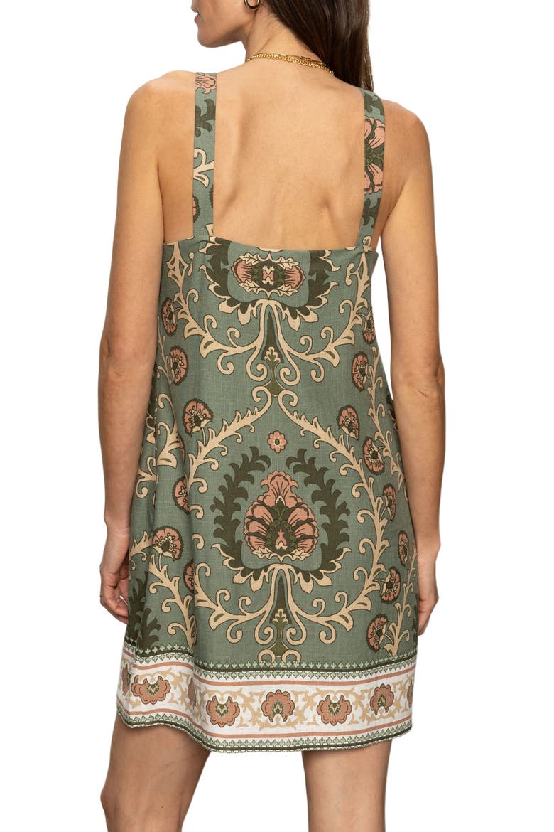 Tapestry Pattern Shift Dress, Alternate, color, MEZZO SAGE