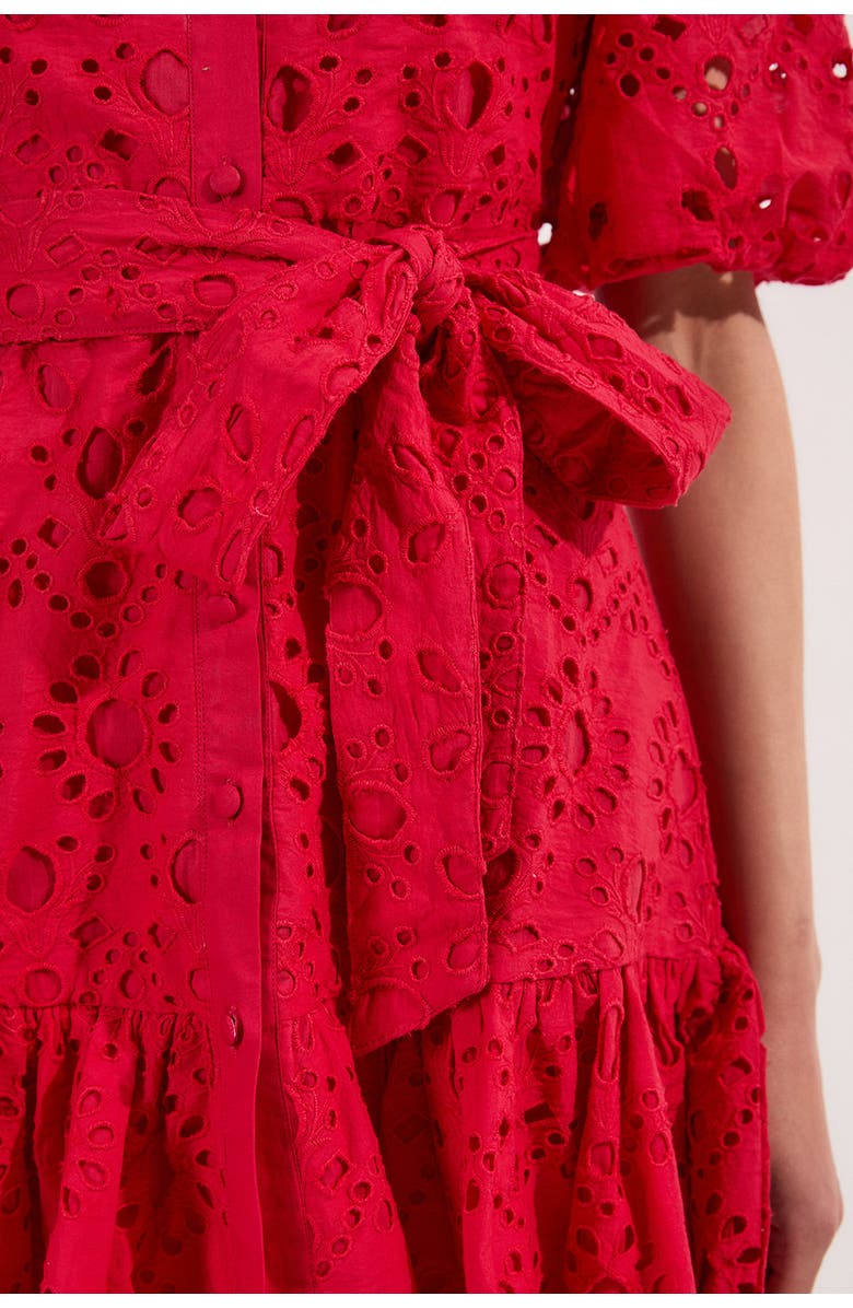 Karen Millen Woven Tie Waist Mini Dress, Alternate, color,