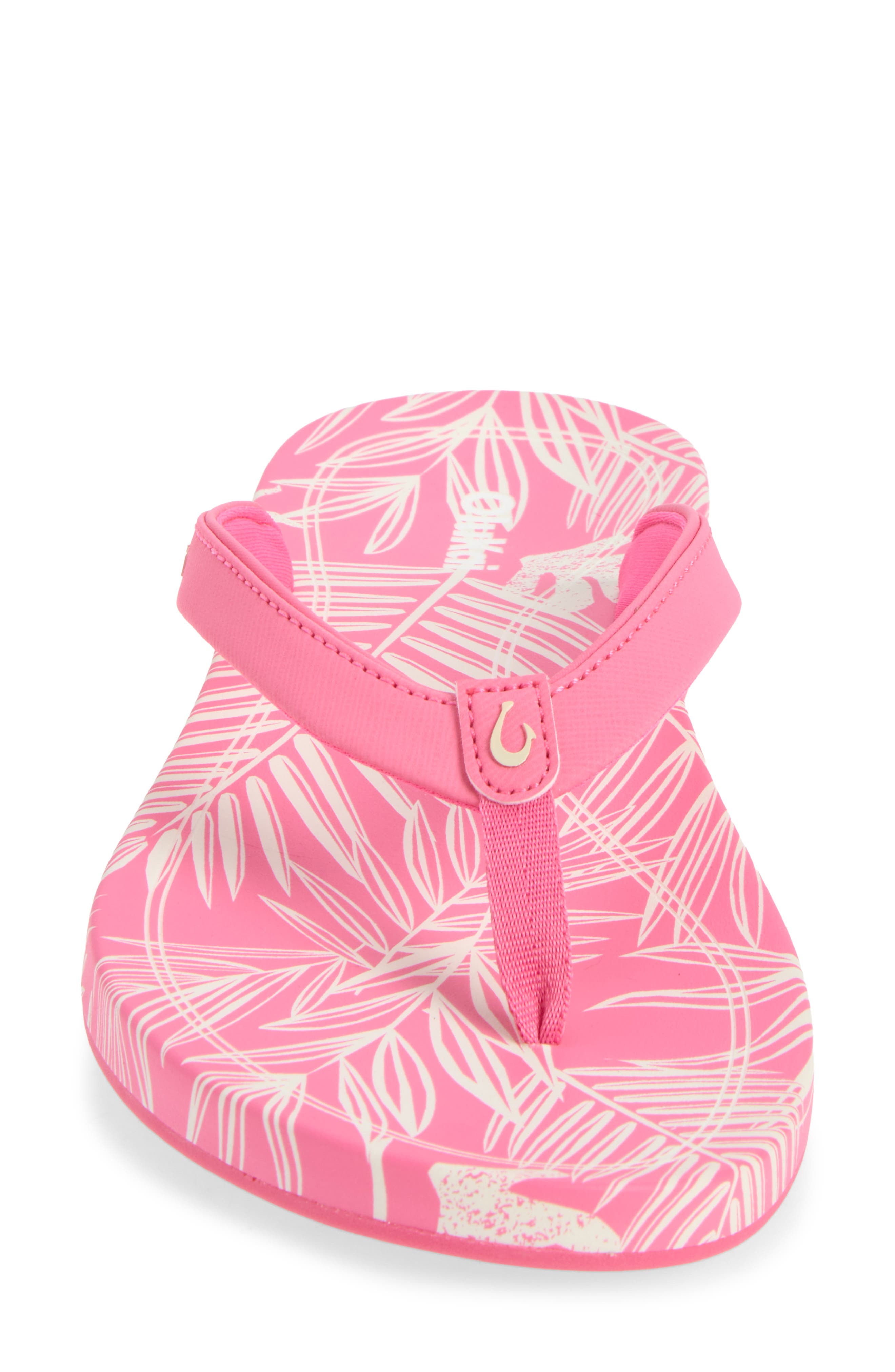 Uiki Water Resistant Flip Flop, Alternate, color, PUNCH PINK/PALM