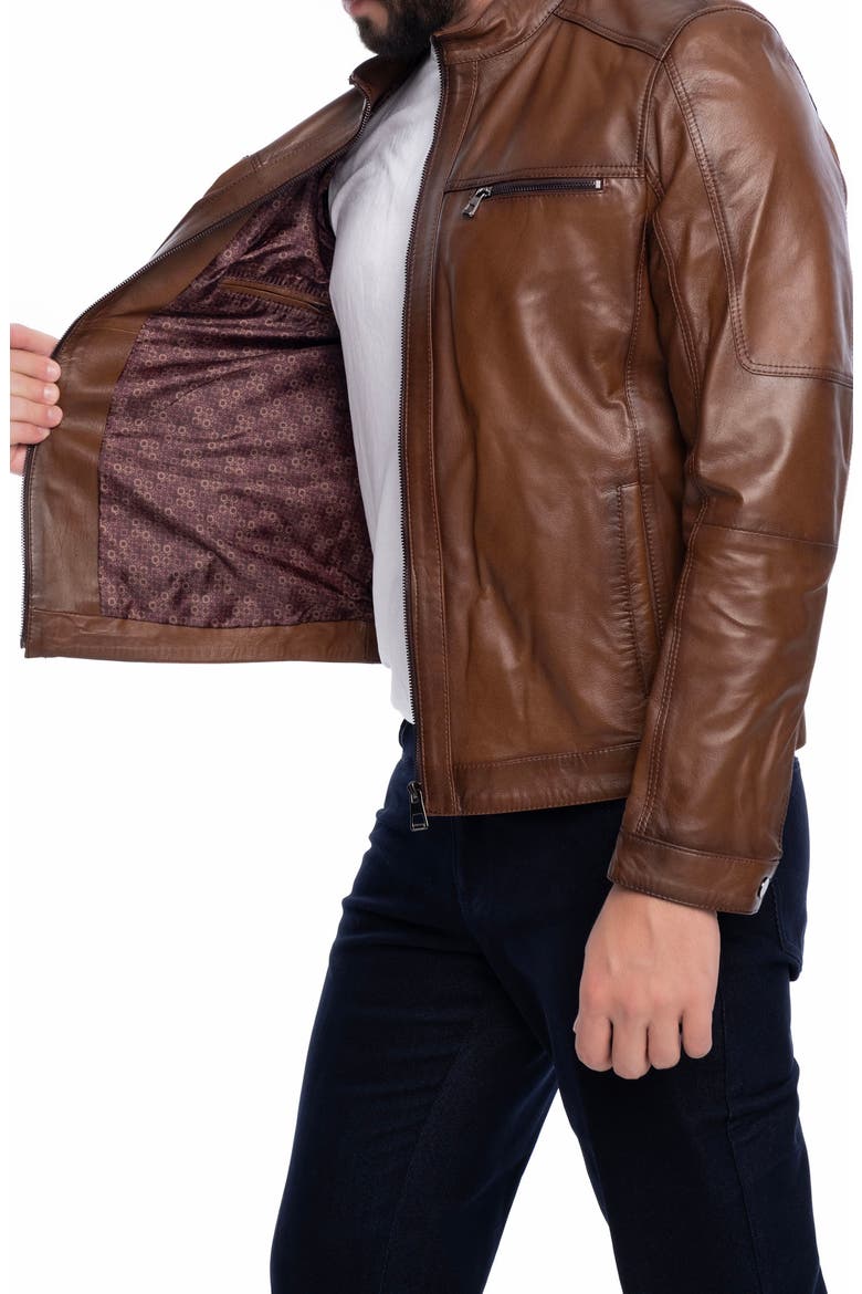 Soft Leather Jacket, Alternate, color, BROWN