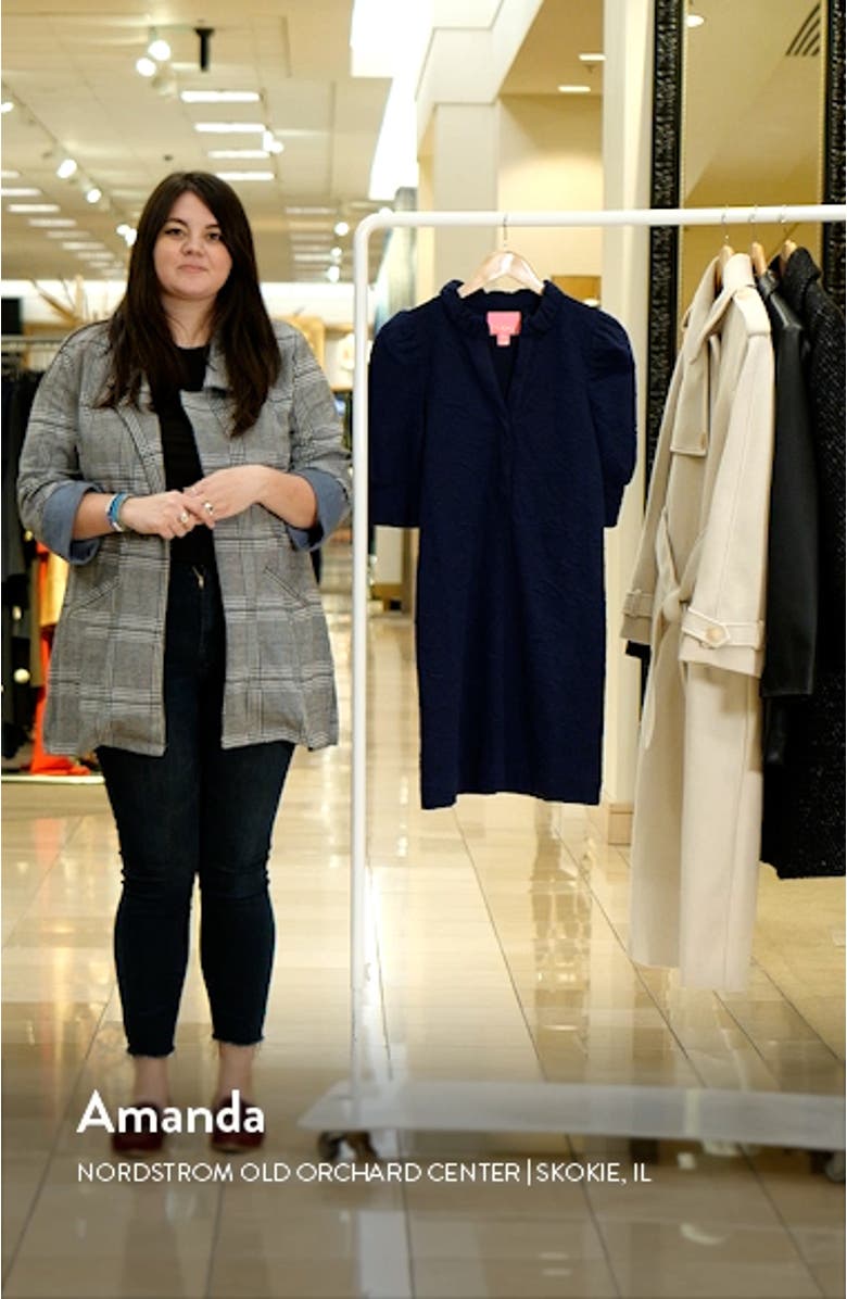 Elsey Floral Jacquard Puff Sleeve Dress, sales video thumbnail