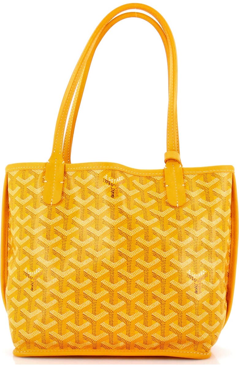 Pre-Owned Goyard Anjou Reversible Tote Coated Canvas Mini, Alternate, color, Yellow