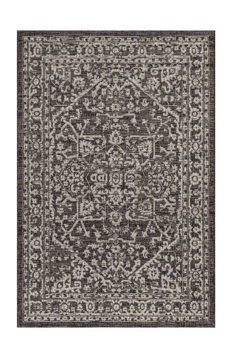 Malta Bohemian Medallion Textured Weave Indoor/Outdoor Area Rug