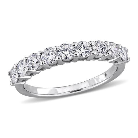 1 CTW Lab-Grown Diamond Band 10k White Gold