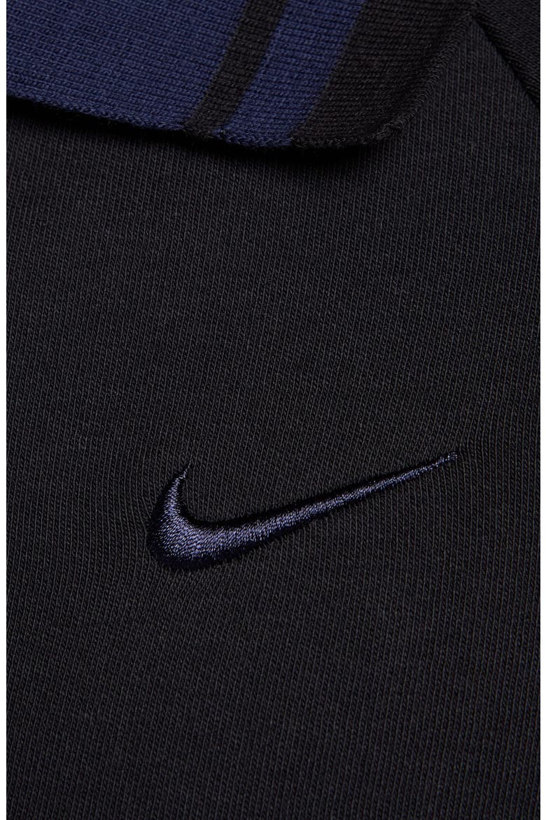 Sportswear Collection Long Sleeve Crop Polo, Alternate, color, BLACK/ OBSIDIAN/ OBSIDIAN
