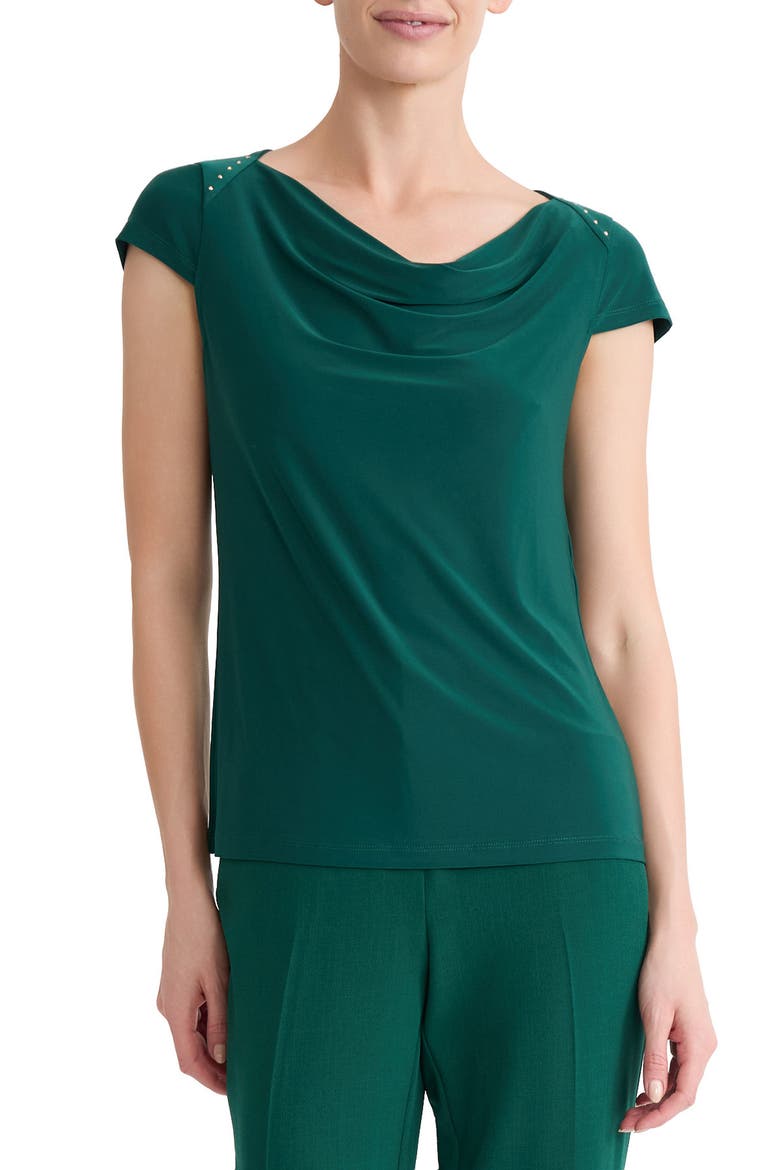 Cowl Neck Top, Main, color, EVERGREEN