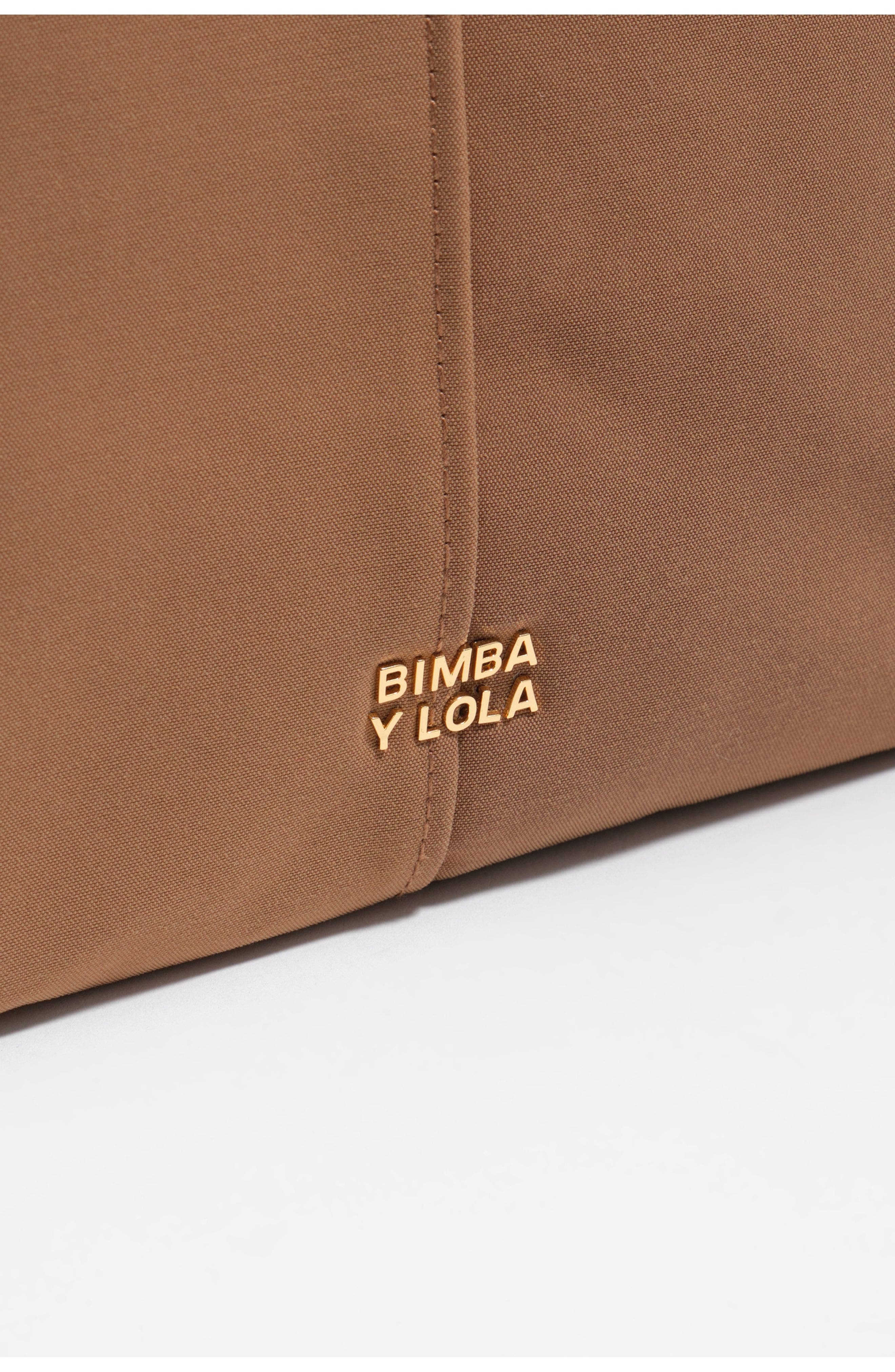 Bimba y Lola Large Gabardine Shopper Bag, Alternate, color, Cinnamon