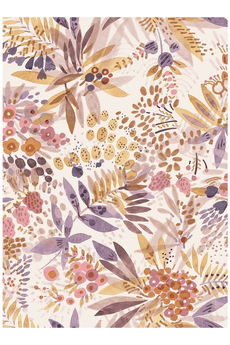 Naupaka Peel & Stick Wallpaper, Main, color, PINK