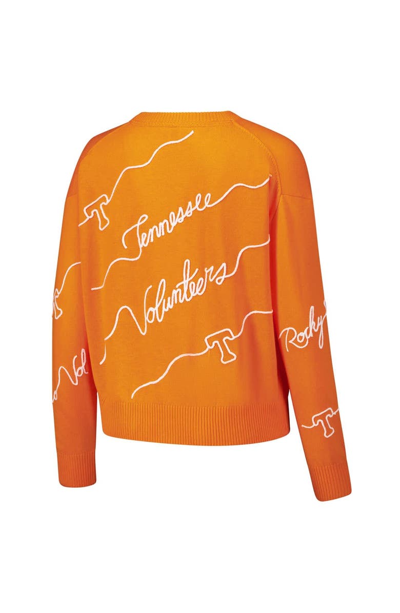 KADYLUXE Women's Tennessee Orange Tennessee Volunteers Love Note Embroidered Sweater, Alternate, color, Tennessee Orange