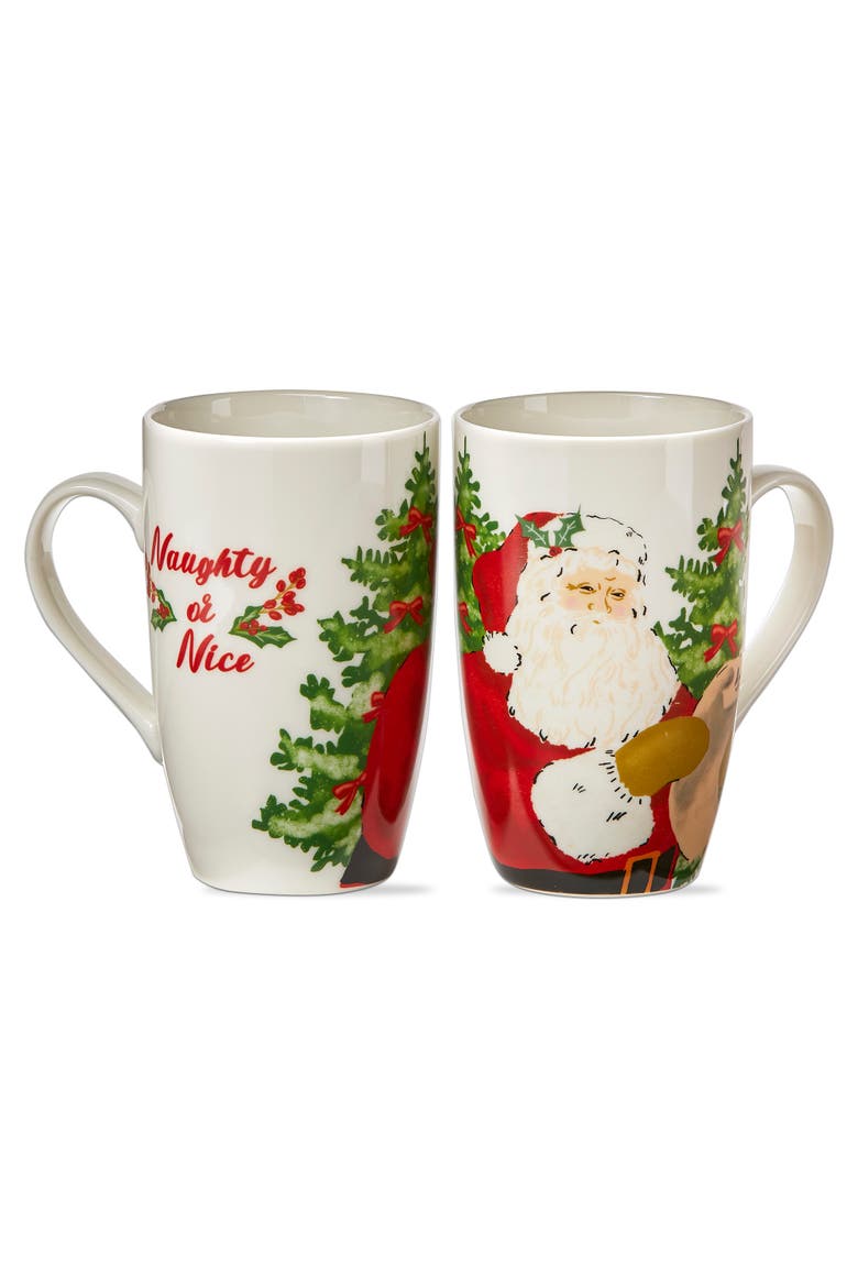 Naughty Or Nice Vintage Santa Mug - Christmas Drinkware, Main, color, Multicolored