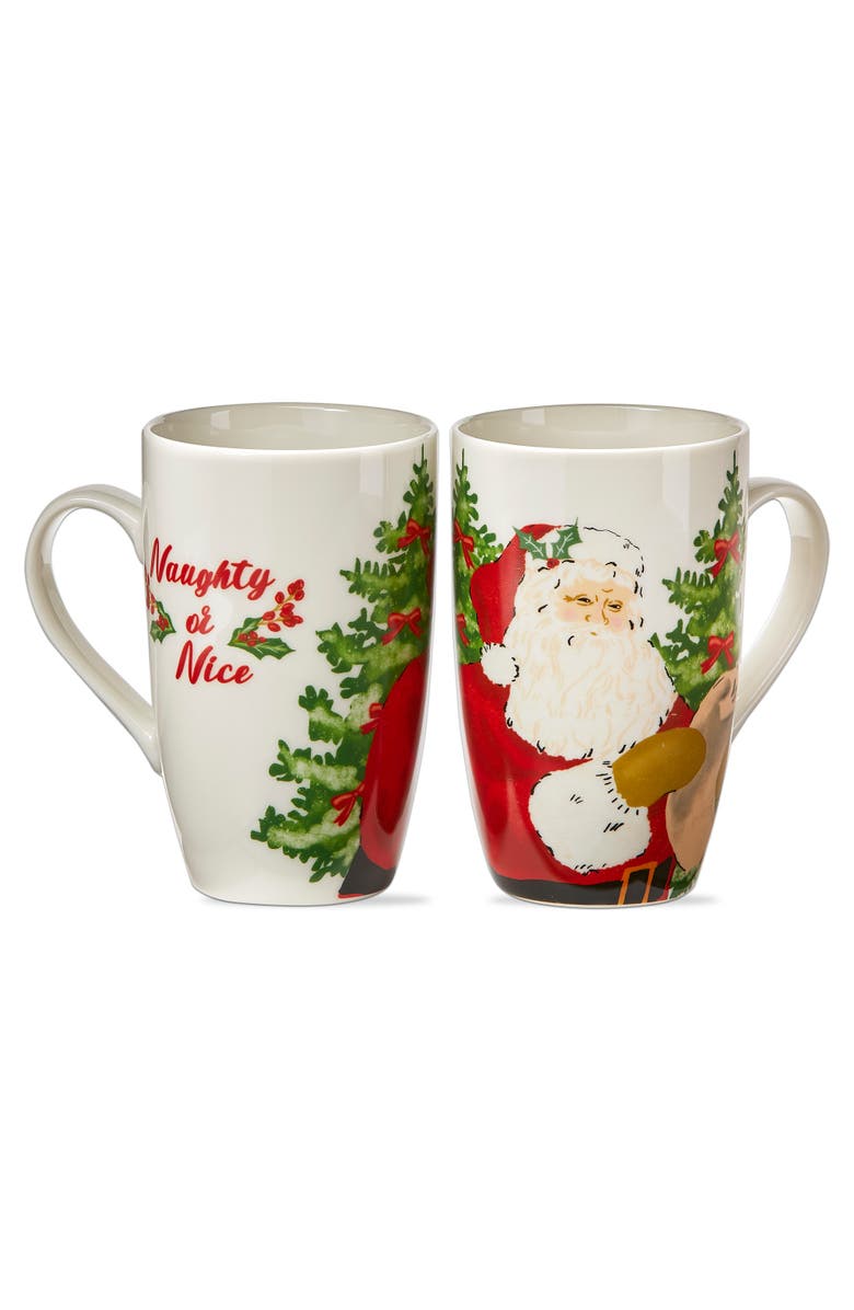 tag Naughty Or Nice Vintage Santa Mug - Christmas Drinkware, Main, color, Multicolored