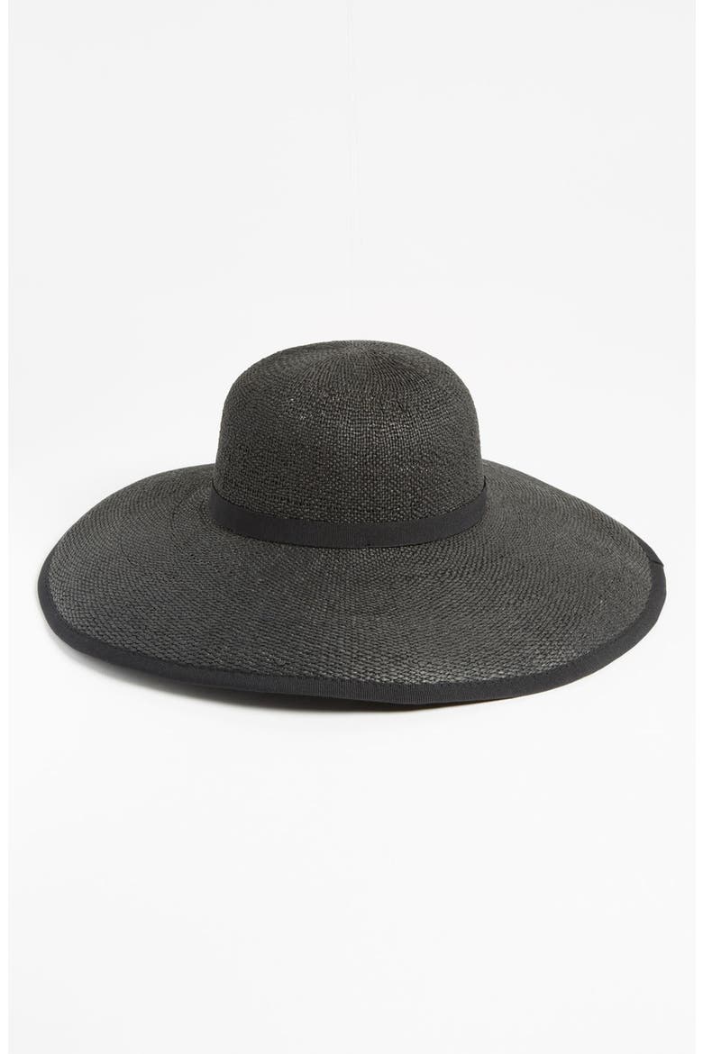 Wire Brim Sun Hat, Main, color, BLACK