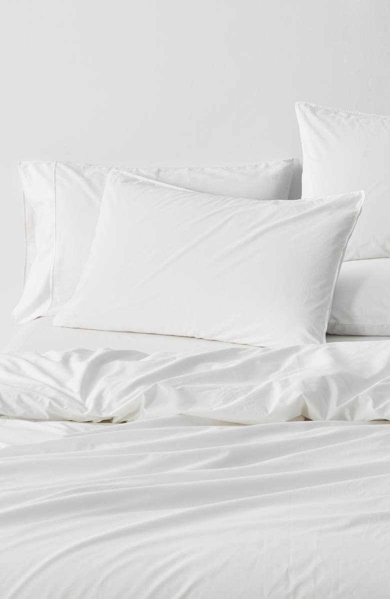 Verlee Cotton Percale Duvet Cover, Alternate, color, Cloud