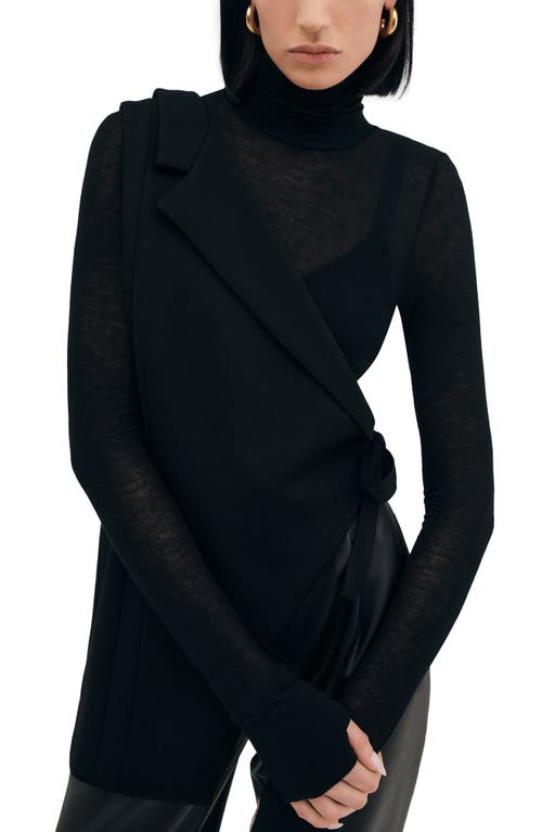 Two Lines By Marcella Montreal One-shoulder Jacket In Black