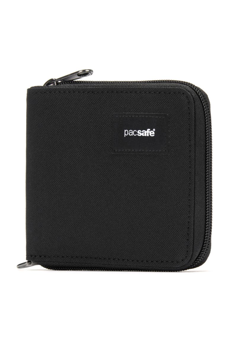 RFIDsafe Zip Around Wallet, Alternate, color, Jet Black