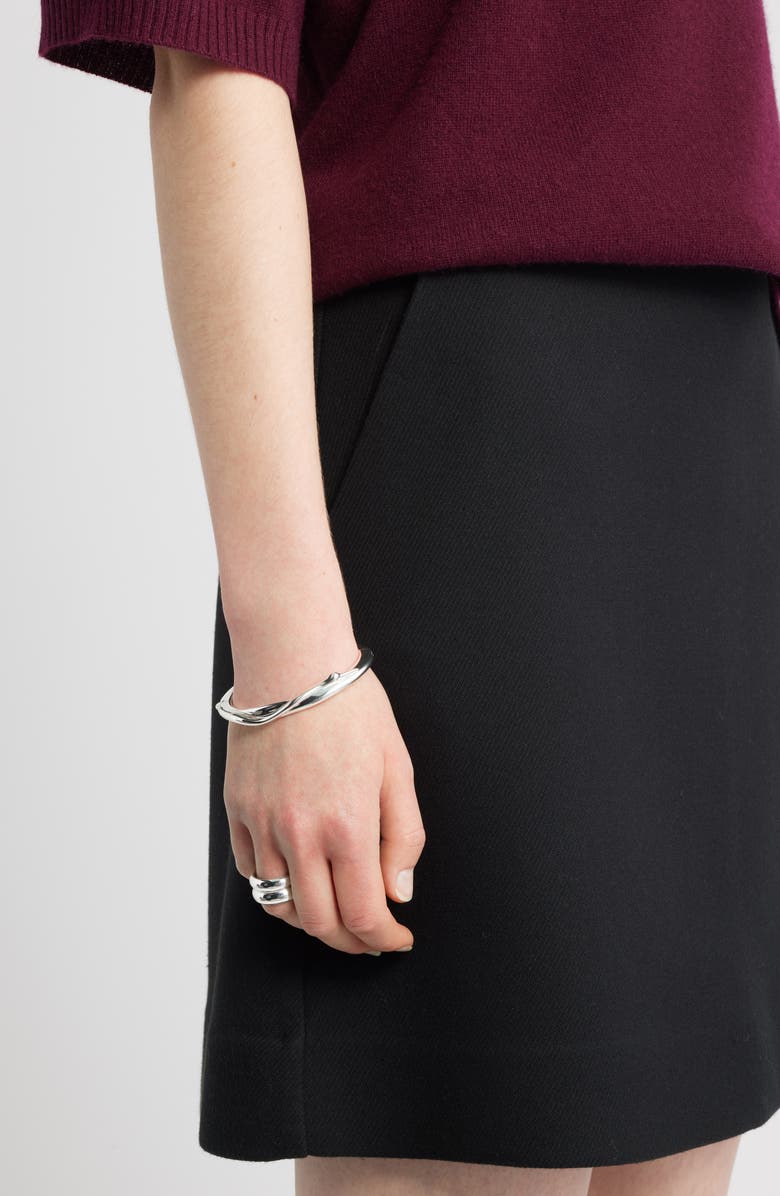 Nordstrom Twill Miniskirt, Alternate, color, Black