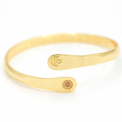 Hollywood Sensation Engraved I Love You To The Moon And Back Bracelet In Gold