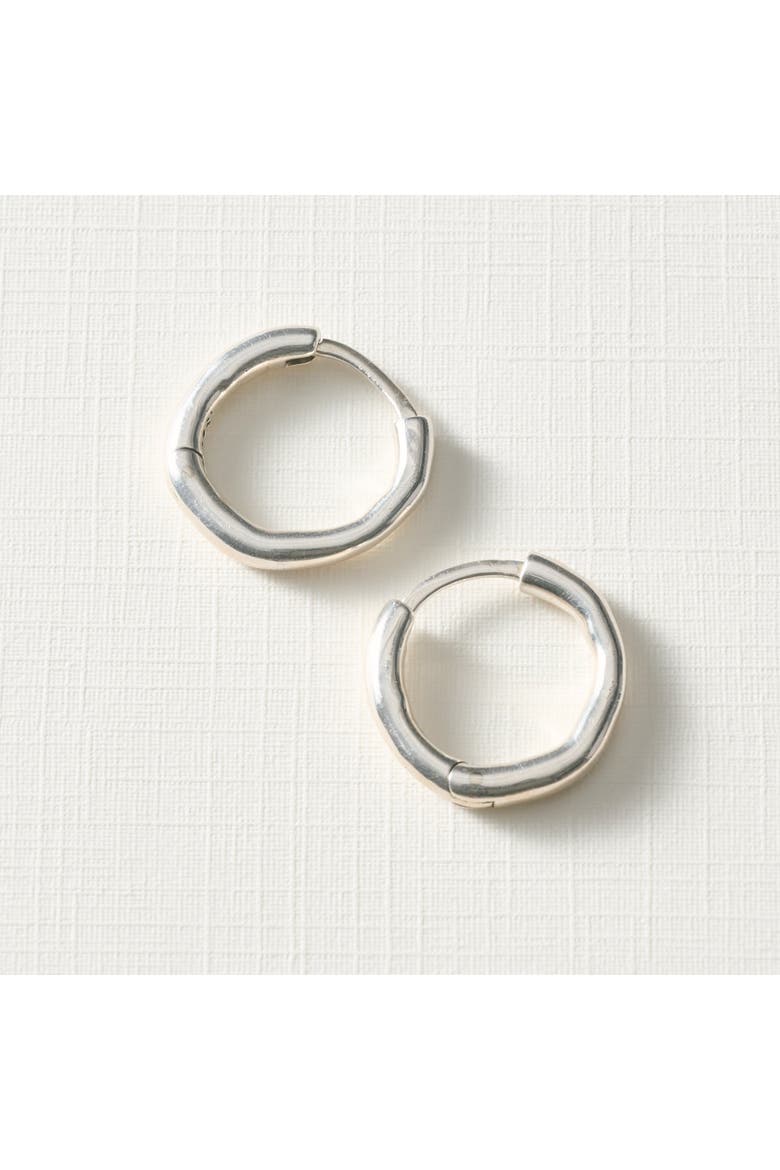 Elisa Sterling Hoop Earrings, Main, color, Silver