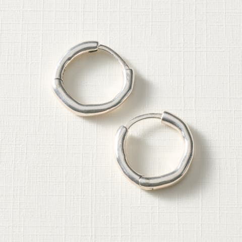 Elisa Sterling Hoop Earrings