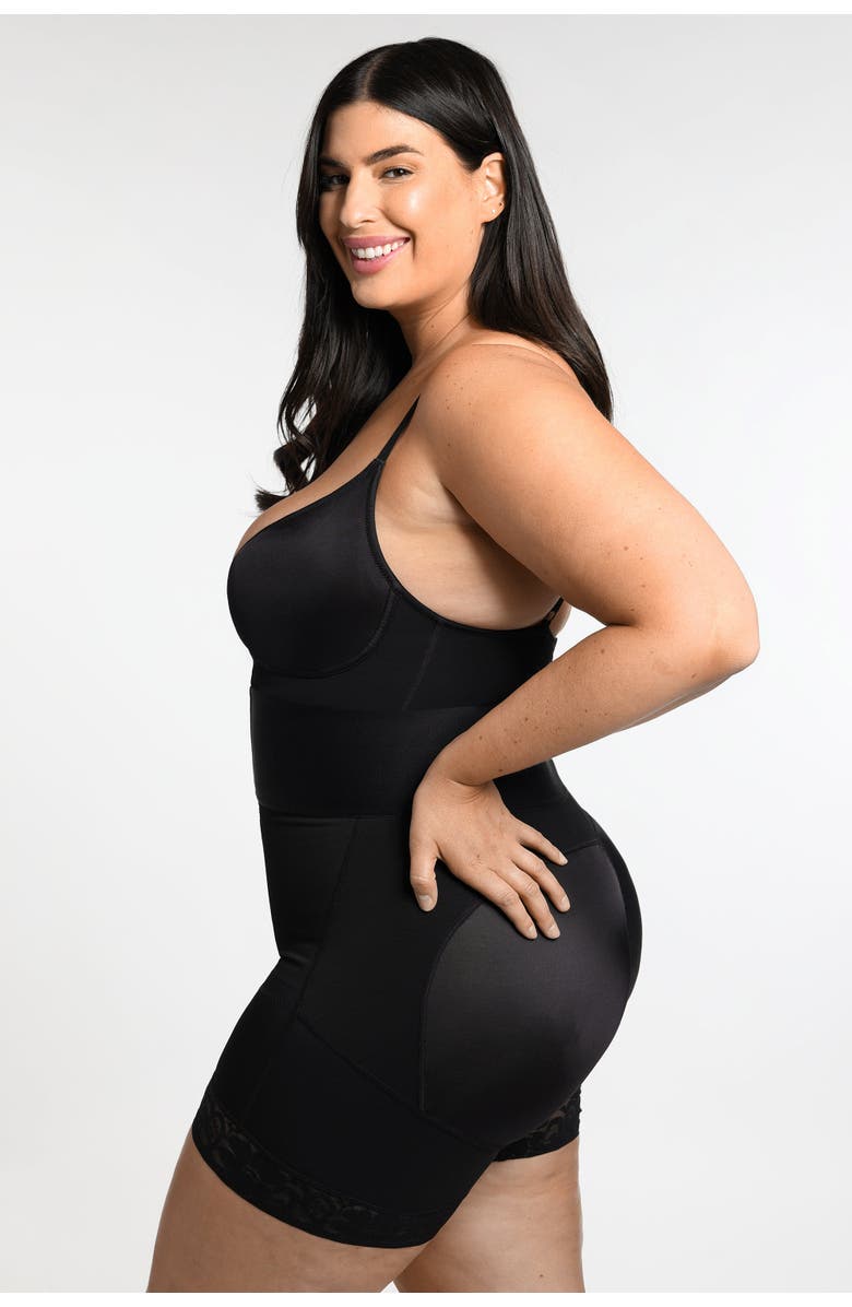 Shapellx AirSlim ElasticFuse Waistband Shaping Bodysuit, Alternate, color, Black