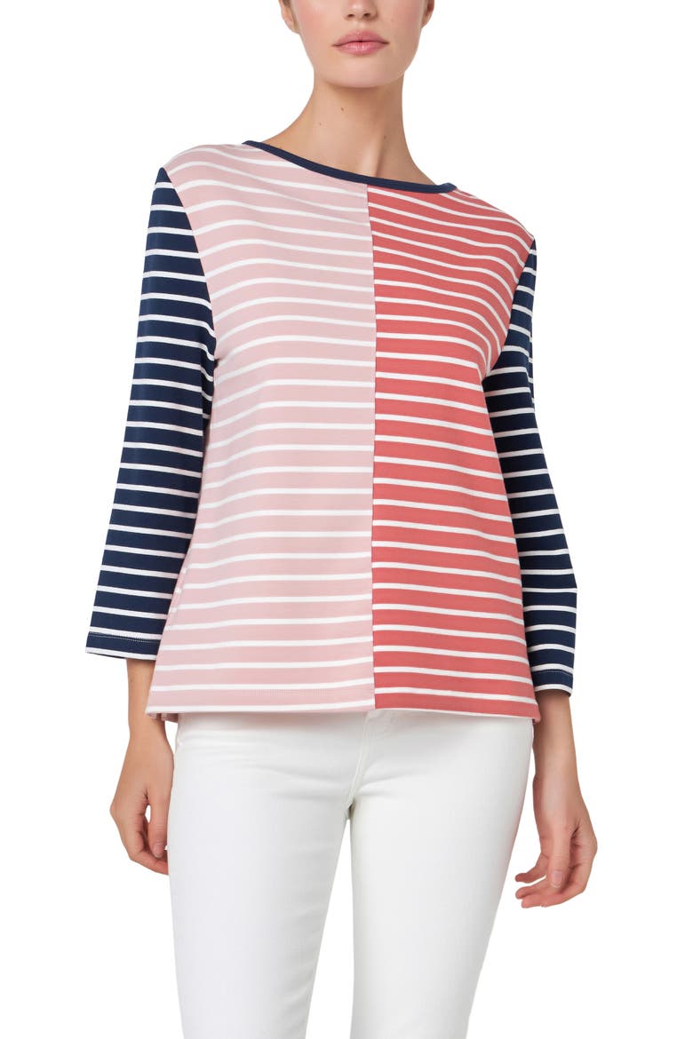 Stripe Colorblock Top, Alternate, color, PINK MULTI