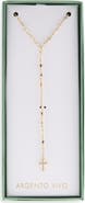 ARGENTO VIVO Pavé CZ Cross & Beaded Y-Necklace