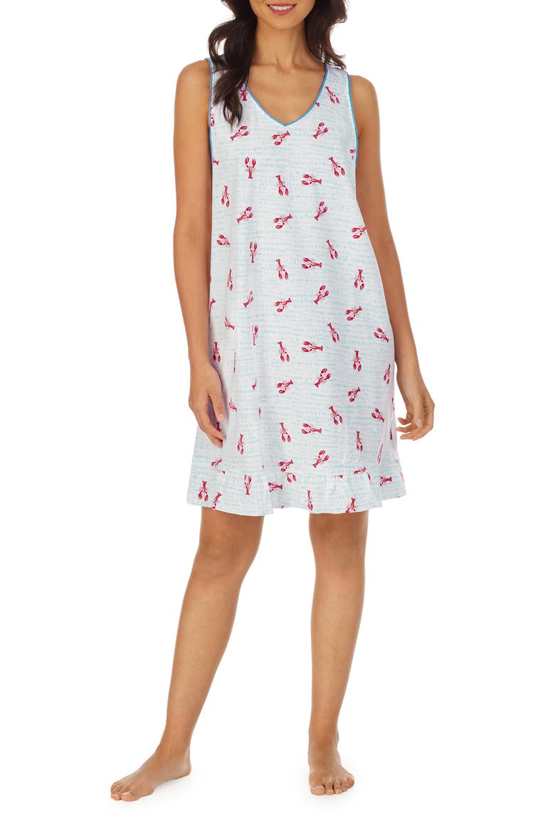 Ruffle Chemise, Main, color, LOBSTERS