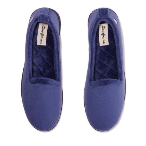 Dearfoams Rachel Velour Closed Back Slipper In Peacoat ModeSens