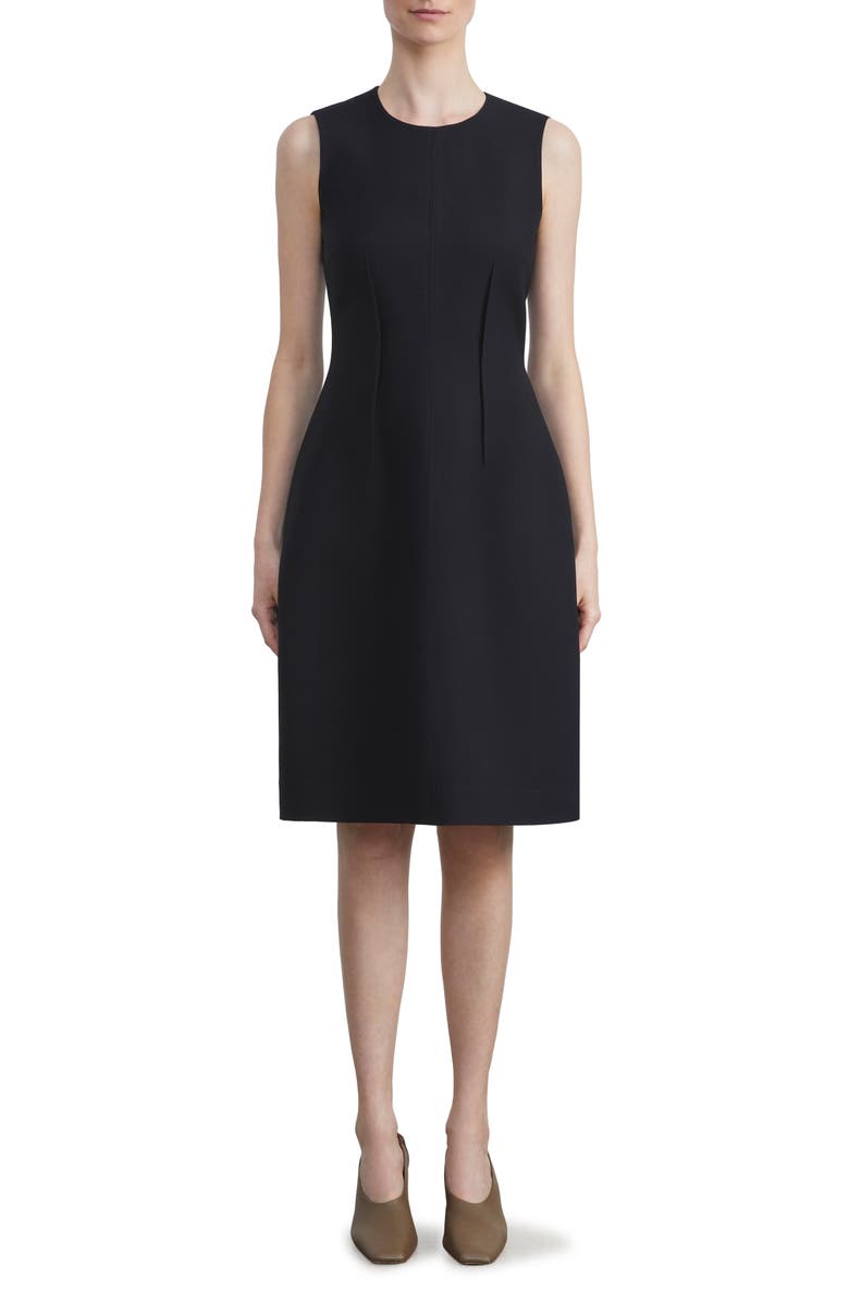Lafayette 148 New York Exposed Dart Flared Wool & Silk Sheath Dress, Main, color, 