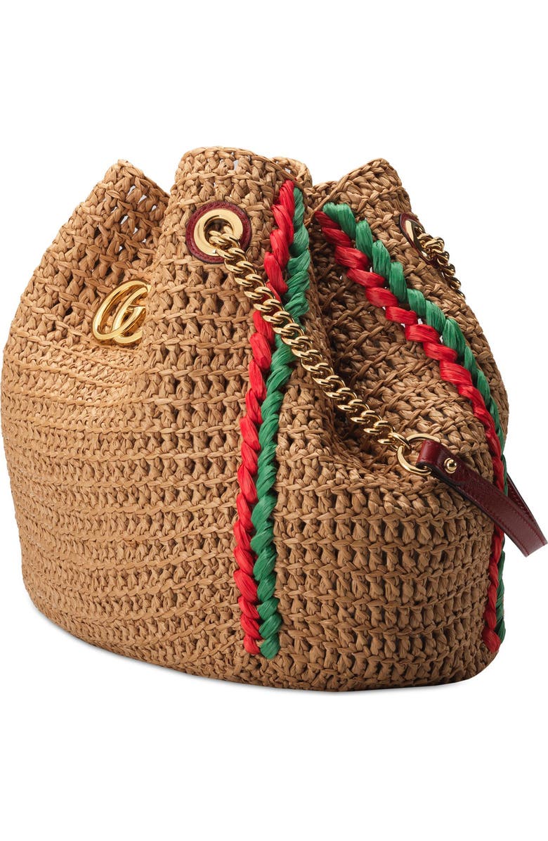 Gucci Large Marmont 2.0 Raffia Tote, Alternate, color,