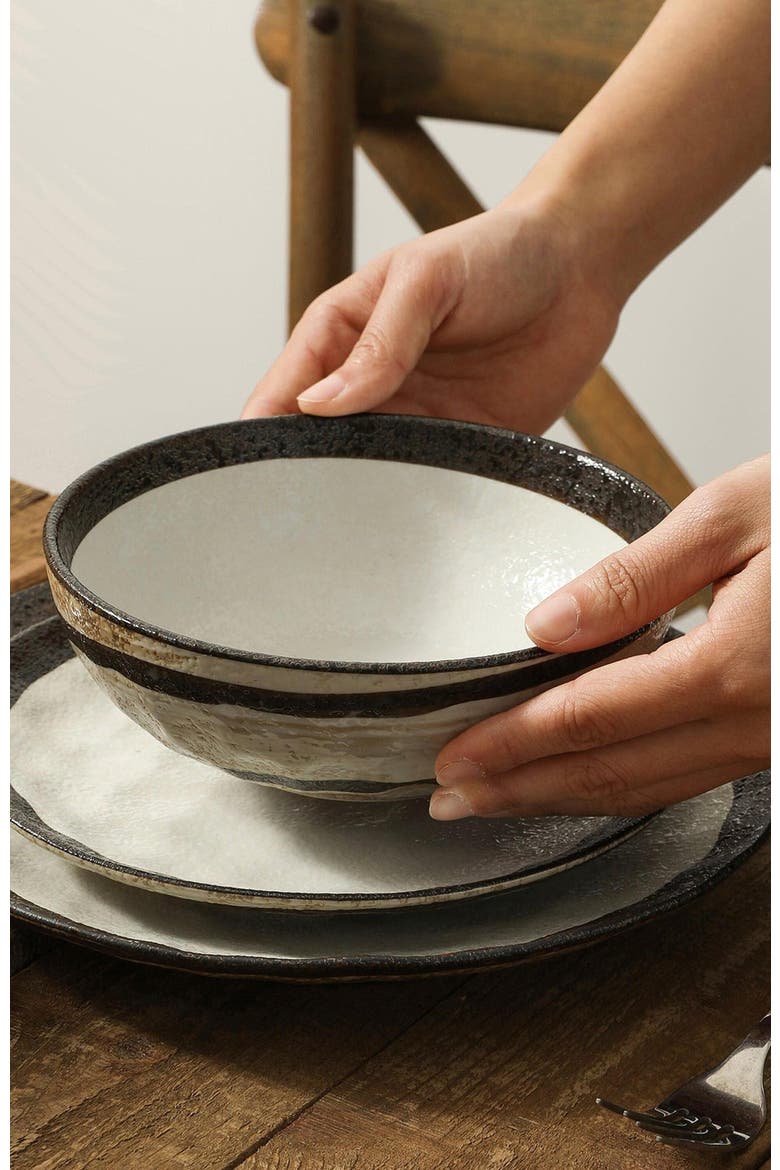 Lucy Porcelain 16-Piece Dinnerware Set, Alternate, color, Beige