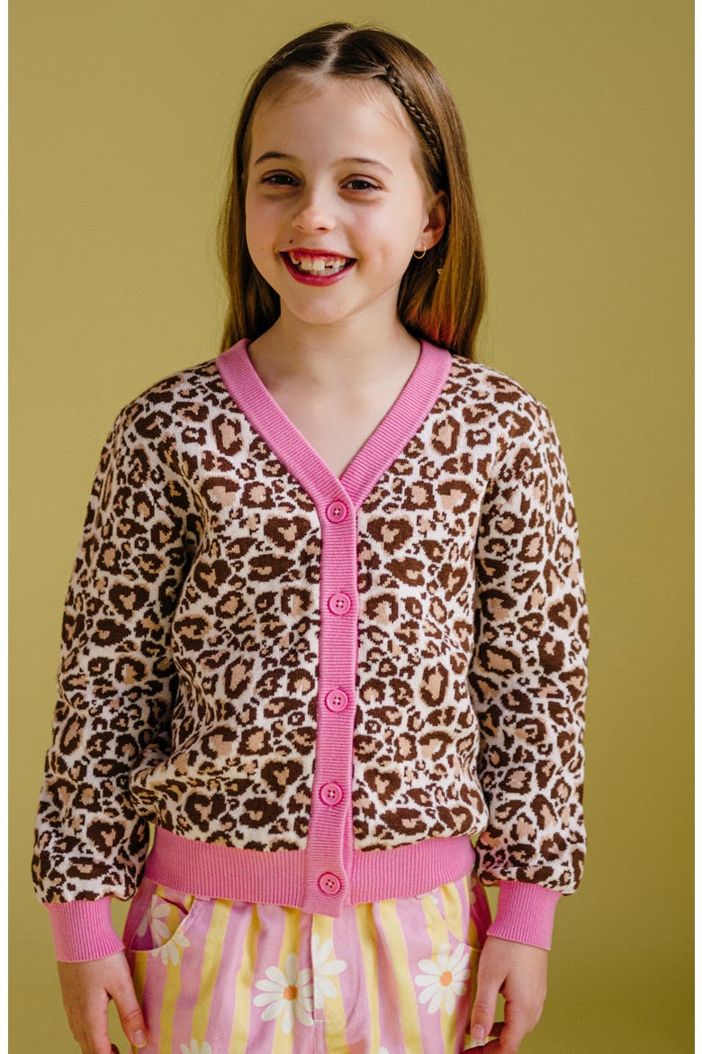 Kids' Kitty Cardigan, Alternate, color, NATURAL