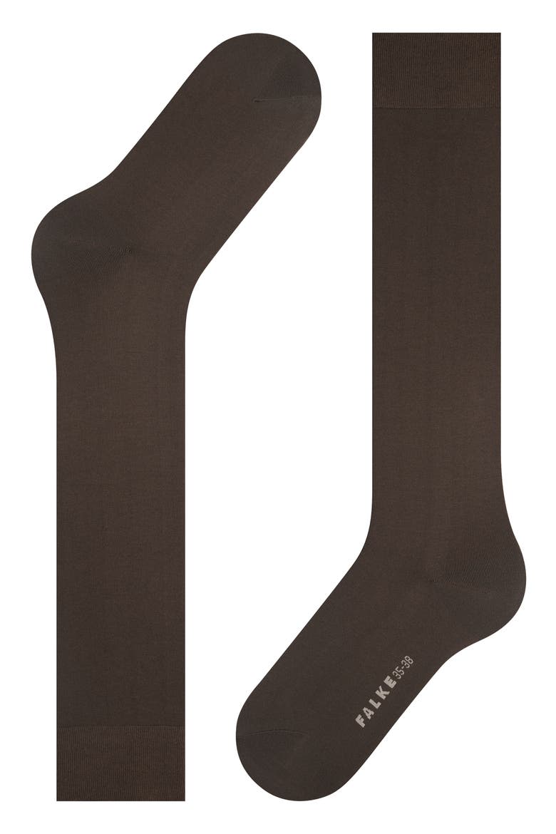 Cotton Touch Knee High Socks, Alternate, color, DARK BROWN