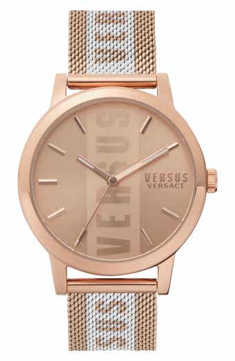VERSUS Versace Three-Hand Quartz Mesh Strap Watch, 38mm