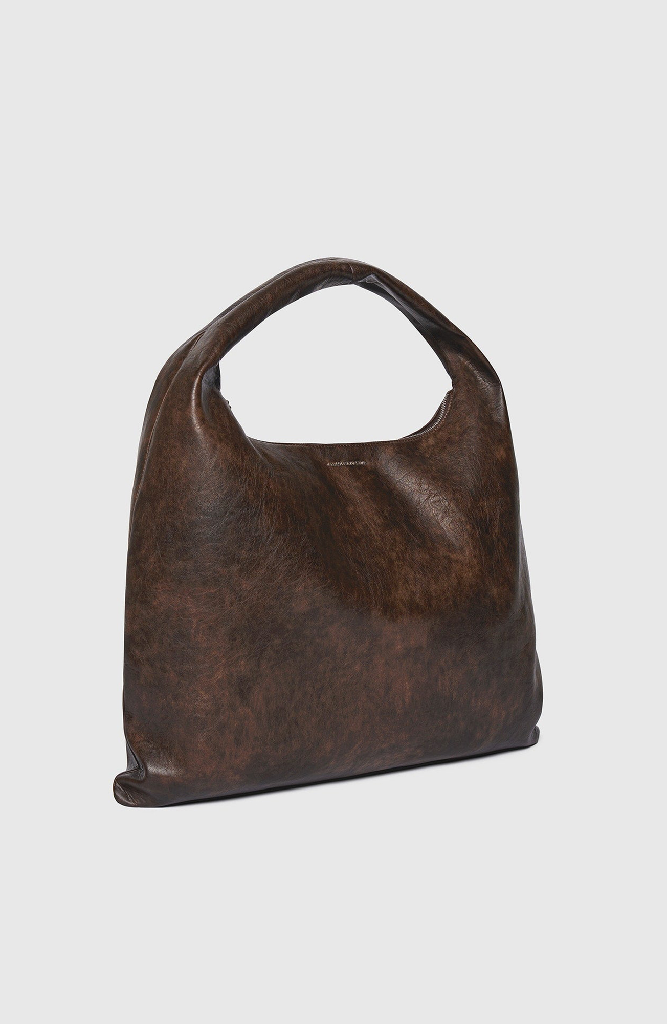 Manière De Voir Aubin Vintage Leather Hobo Bag, Alternate, color, Brown