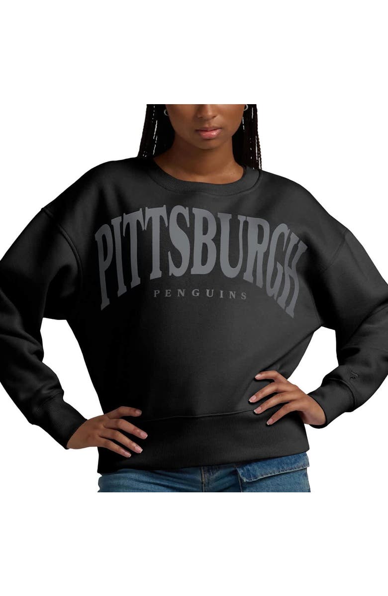 FANATICS Women's Fanatics Black Pittsburgh Penguins Elements Flow Pullover Sweatshirt, Alternate, color, Black