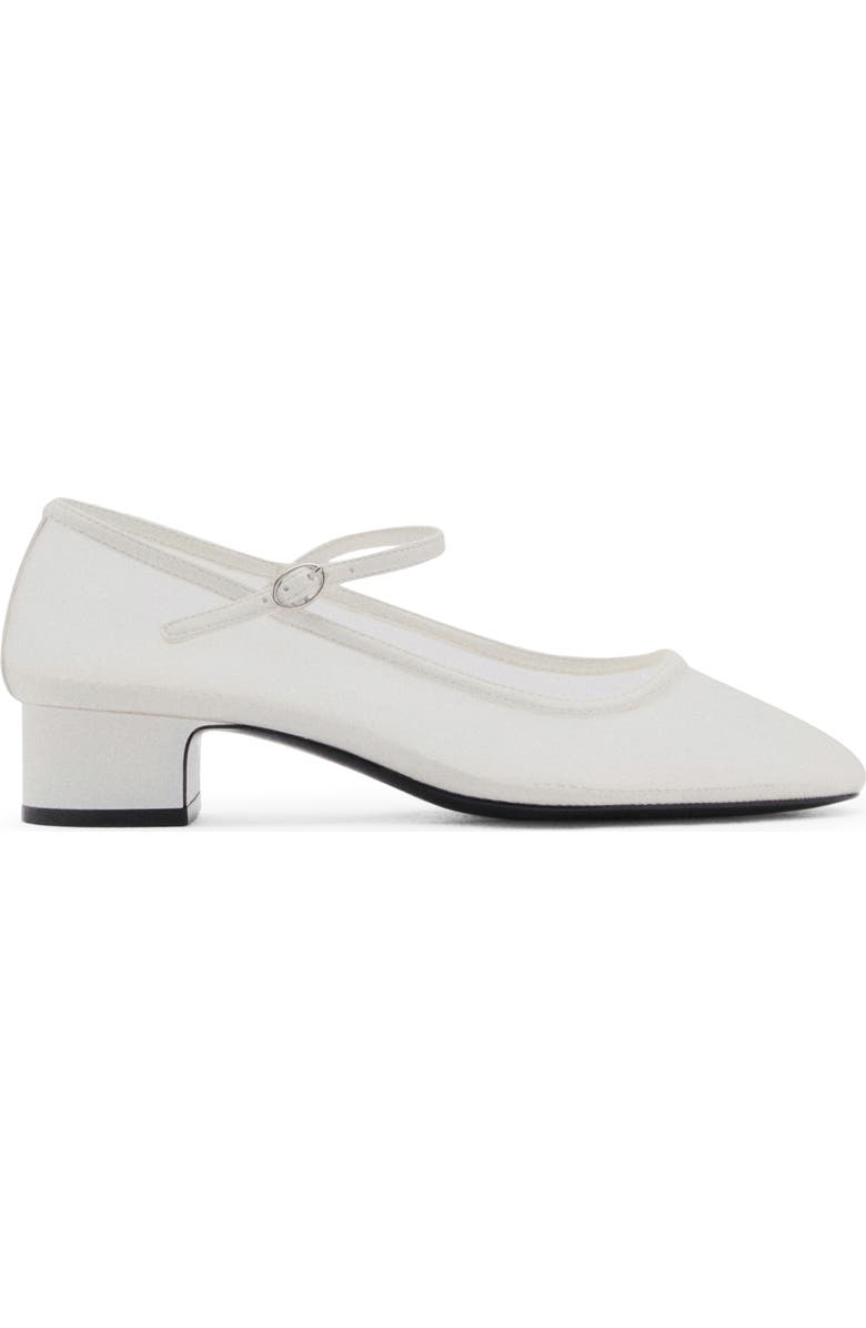 MANGO Mary Jane Pump, Alternate, color, White