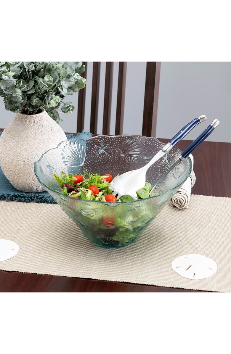 FRENCH HOME Laguiole Connoisseur 2-Piece Salad Server Set - Navy Blue, Alternate, color, Navy Blue