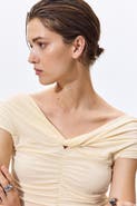 H&M Gathered Off-the Shoulder Top