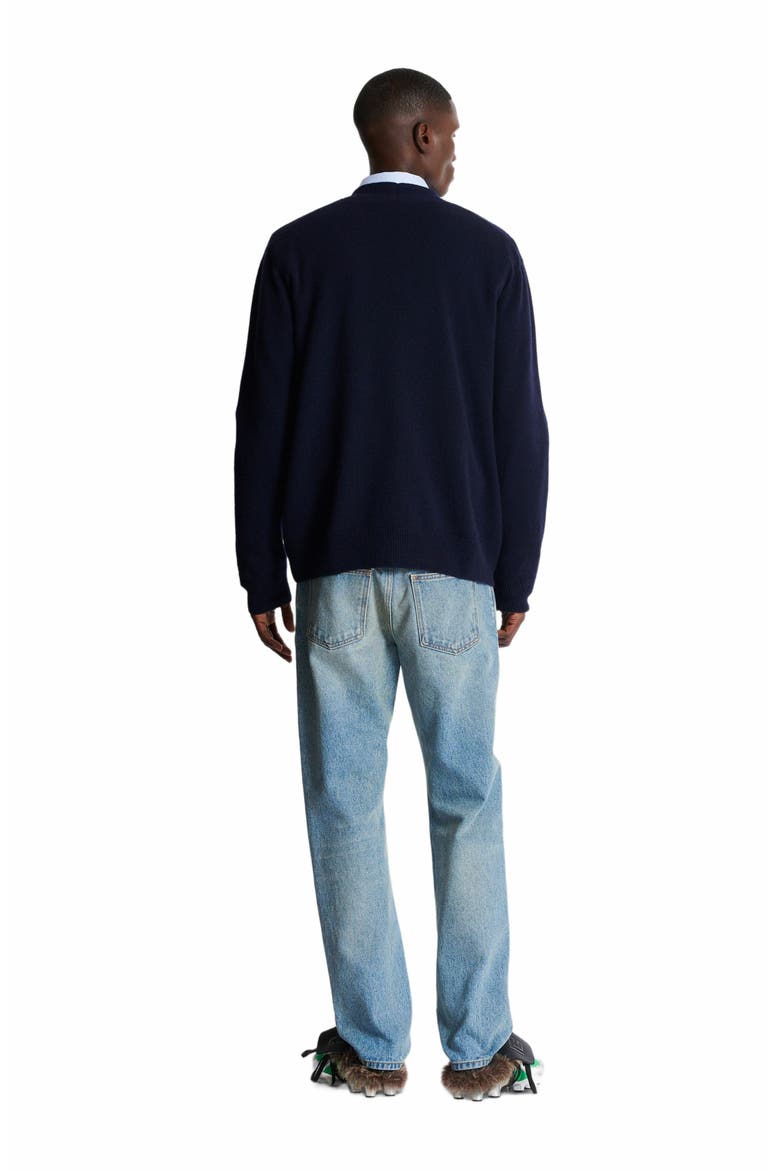 Eco-Cashmere Cardigan, Alternate, color, Navy